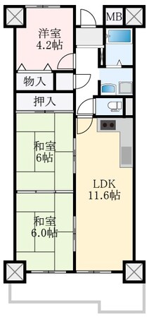 エスト堺グランディールの物件間取画像